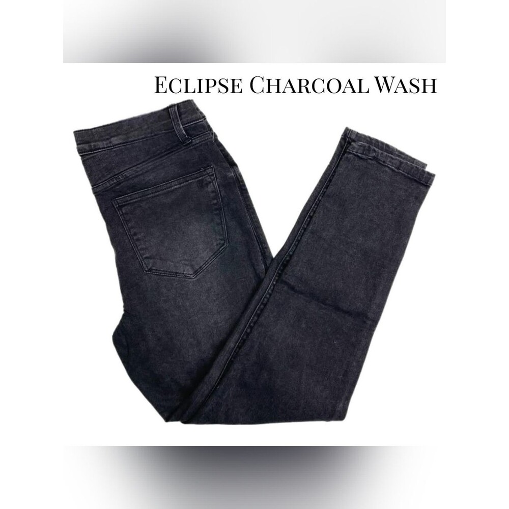 NEW 32 LuLaRoe Skinny Denim Acid Black Wash Slimming Panel Stretch Comfy Jean